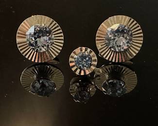 Vtg. cuff links and tie pin