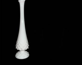 Vintage hobnail milk glass bud vase