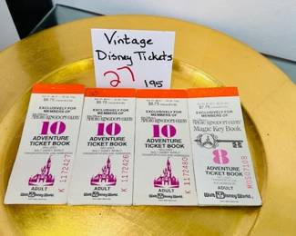 Vintage Disney Tickets 