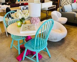 Table and Two chairs- colorful 