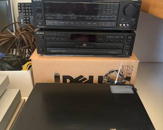 Sony audio control center and 5 disc compact disc player. DVD players