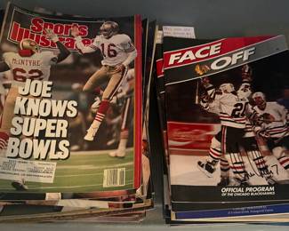 1989 & 1990 Sports Illustrated and vintage sports magazines, scorecards, calendars 