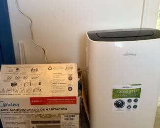 10,000 BTU SoleusAIR portable air conditioner and Midea new in box 6,000 BTU window air conditioner 