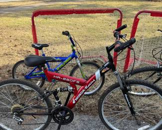 Honda racing bike. Murray hammerhead kids bike. Hockey nets 
