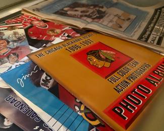 Chicago Blackhawks and White Sox calendars, newspapers and posters