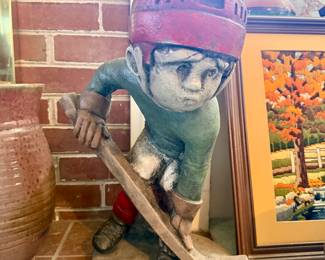 Concrete hockey player