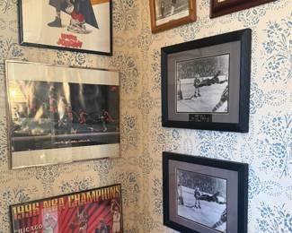 Vintage Bulls and  Michael Jordan caps and posters