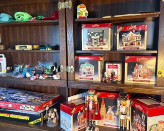 Lemax Christmas Village and nutcrackers