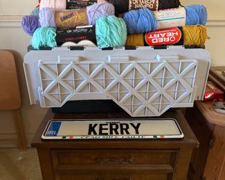 Vintage nightstand and more yarn