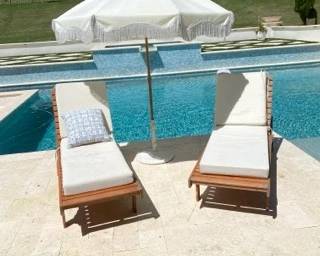 Pool Lounge Chairs and Umbrella