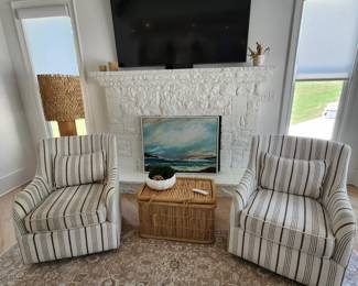 Pair of Swivel/Rocker Chairs