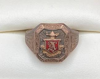 10K Gold Class Ring - Size 7