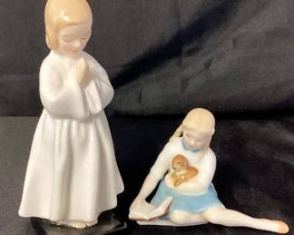 Royal Doulton Figurines "Bedtime" HN1978 and "My Pet" HN2238