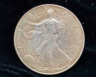 1996 Toned Walking Liberty Silver Dollar .999 Silver