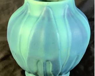Vintage 1980 Van Briggle Large Pottery Turquoise Vase
