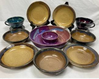 Pottery Collection - Pour Over Coffee Makers, Chip & Dip Bowl, and Plates/Bowls