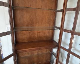 Drexel Mid Century Modern Walnut Display Cabinet