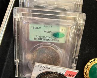 Our appraiser Heather is here to help you invest in luxury assets: PCGS Graded 1899 Morgan Dollar, Toned Silver Coins and more!