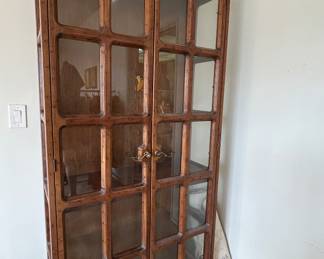 Drexel Mid Century Modern Walnut Display Cabinet
