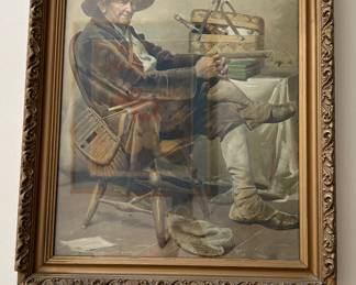 Lawrence Earle Print "Waiting for The Fishing Party"