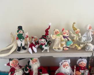 Annalee Dolls, Christmas, Santa, Mouse, Elf