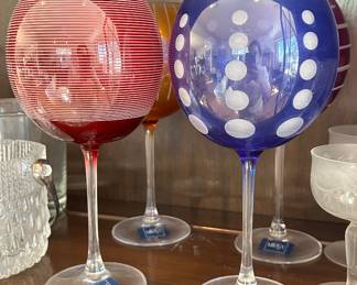 MIKASA Cheer Multicolored Wine Glasses