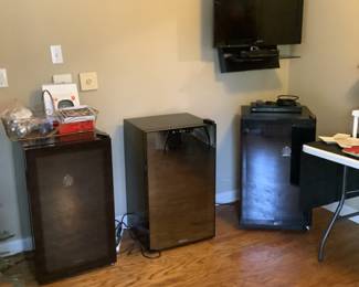 Several wine refrigerators