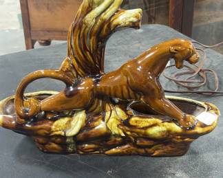 Mid Century Panther TV Lamp