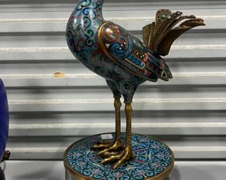 Cloisonne Enameled Peacock