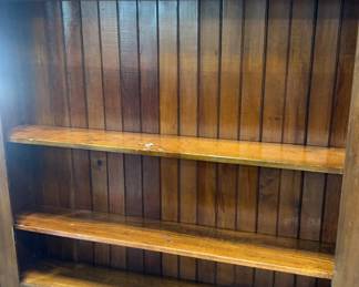 Early Pine Two Door Bookcase
