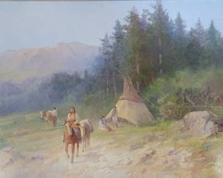 Original Casenelli painting. EastAlbuquerque.CTBids.com