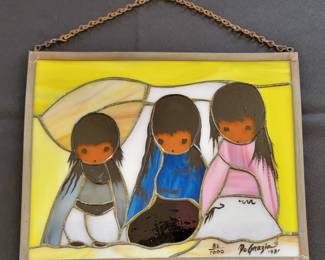 Part of a larger DeGrazia collection lot, this is an Original Stained Glass Piece with Signature
https://ctbids.com/estate-sale/34628/item/3894629/DeGrazia-Art-Collection-feat-Original-Stained-Glass