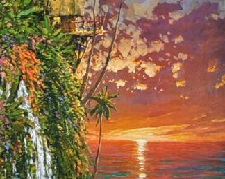 Marko Mavrovich (b. 1960) Seriolithograph | I Think of You This Time of Day. Seriolithograph. 22 x 17.5 in. sight. Signed lower right, labeled on verso. - h. 33.5 x w. 28.5 in (Frame)