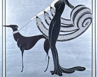 ERTE SIGNED PRINT | Romain de Tirtoff (1892-1990)
Symphony in Black. Poster print. 26 x 19 in. Sight
Signed lower right, Certificate of Authenticity on verso. - h. 37.5 x w. 30.5 in (Frame)
