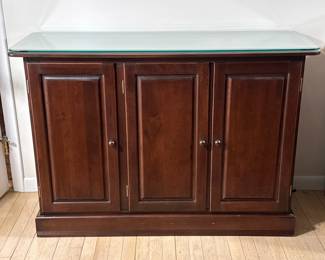 CANADEL SIDEBOARD | Wood sideboard with silverware drawer and 2 shelves. - h. 33 x w. 48 x d. 17.5 in