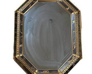 OCTAGONAL MIRROR | Octagonal wall mirror with gilt embellishment. - h. 34.5 x w. 26 in
