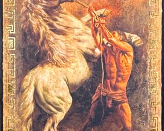 TOMASZ RUT (Polish b. 1961) GICLEE | Eridanus. Embellished giclee. 15.5 x 12.5 in. Sight. Signed lower right, numbered “69/350” and labeled on verso. - h. 30 x w. 27 in (Frame)