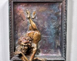 ANDREW DEVRIES BRONZE ART | Woman Bathing
Bronze artwork. Signed, dated, & numbered 3/12 lower right. - h. 9 x w. 8 x d. 2.5 in
