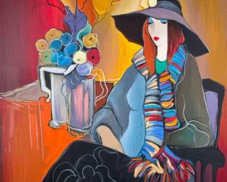 ITZCHAK TARKEY (ISRAELI 1935-2012) LITHOGRAPH | Roxelana. Lithograph. 25 x 25 in. sight
Signed lower right, numbered “22/495” lower left, labeled on verso.  - h. 38 x w. 38 in (Frame)
