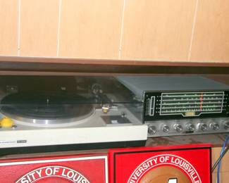 Kenwood KD2055 Turntable, Heathkit GR-54 Shortwave