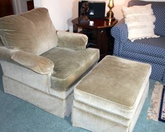 Ethan Allen Chair & Ottoman