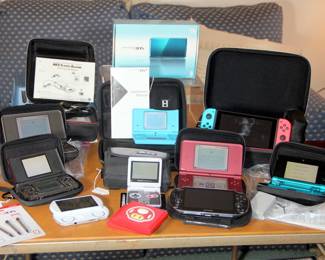 Gaming Platforms - Playstations, Nintendo Switch, Game Boy Advance, Nintendo 3DS, PS Go, PS Vita, Nintendo DSXL, Nintendo DS Lite, NES Classic