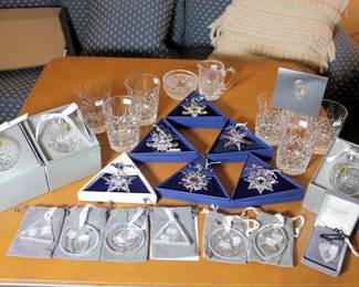 Waterford and Swarovski Christmas Ornaments