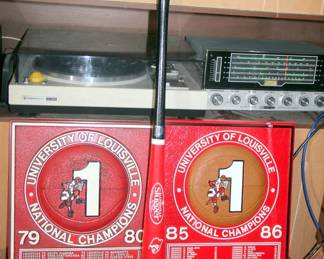 RARE Louisville Cardinals Chalkware Championship Plaques, Rare 2013 Championship Bat