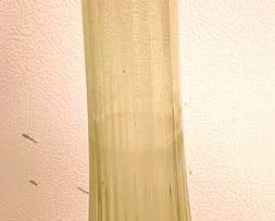 76 - Mid-Century Fenton Green 23" tall Swung Vase
