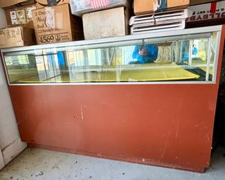 Wood and glass display cabinet 