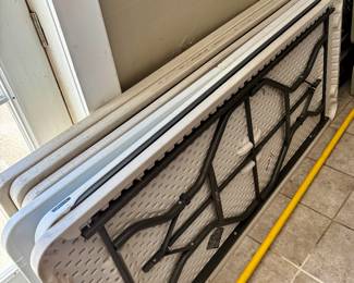 Multiple six foot light weight well made folding table 