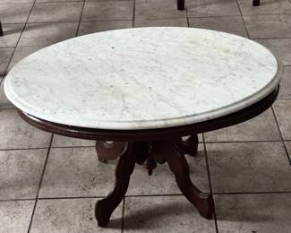 Low Marble top Antique coffee table 