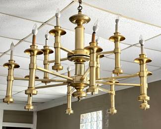 Many solid Brass chandeliers! At least 8 units 