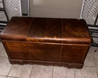 Antique wooden storage chest